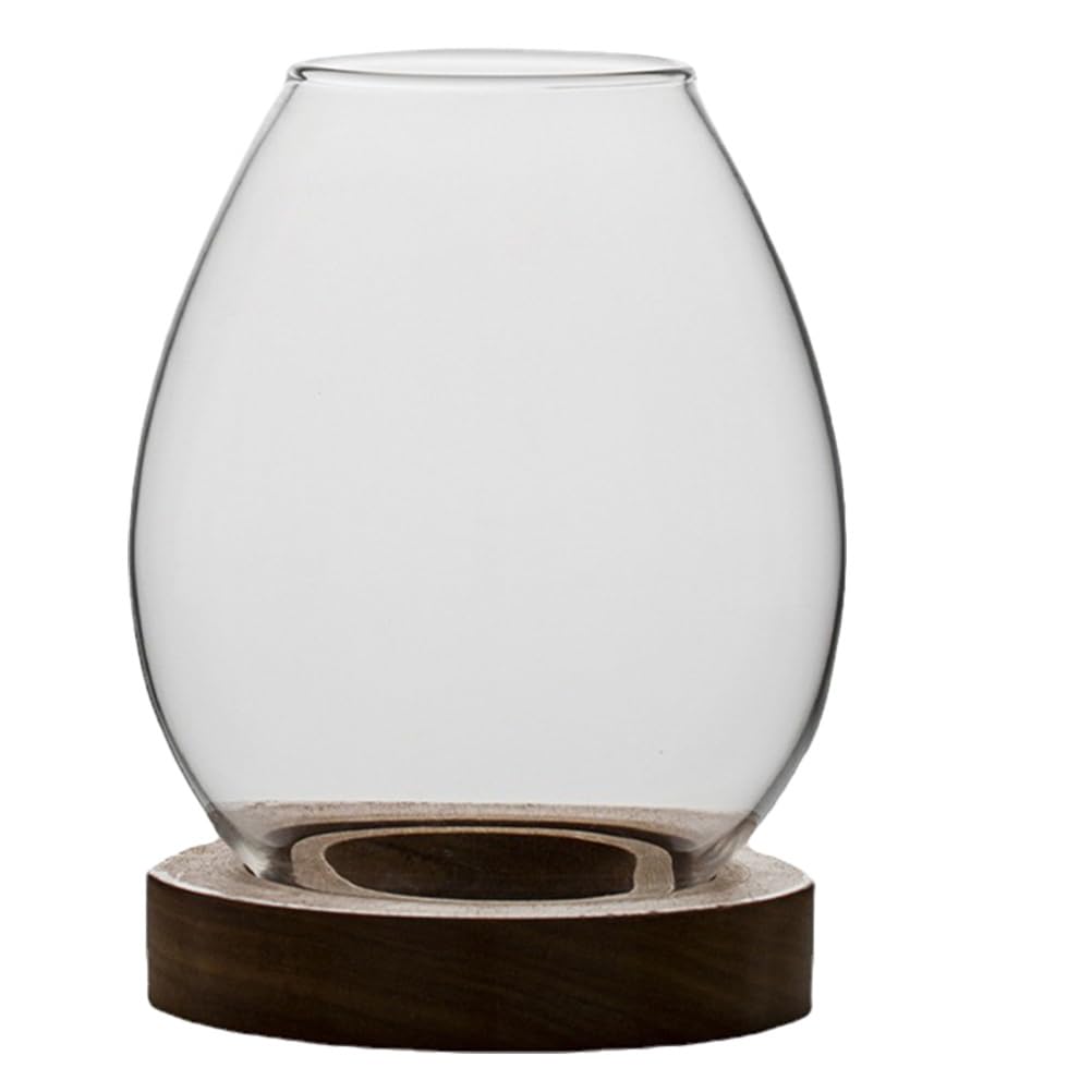 HOMSFOU Clear Glass Candle Holder for Taper Candles Windproof Candle Base Classic Tabletop Candlestick for Home Decorations Weddings Candlelight Dinners 8.00 X 8.00 X 11.00 Cm