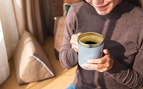 Aloufea 12Oz Insulated Coffee Mug Cup With Handle, Stainless Steel Travel Coffee Mug With Flip Lid, Double Wall Vacuum Coffee Tumbler, Black #TOP6