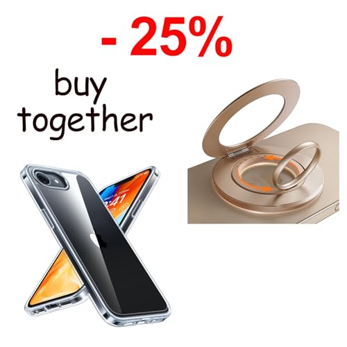 Shockproof Case & Magnetic Phone Grip Ring Holder Kickstand