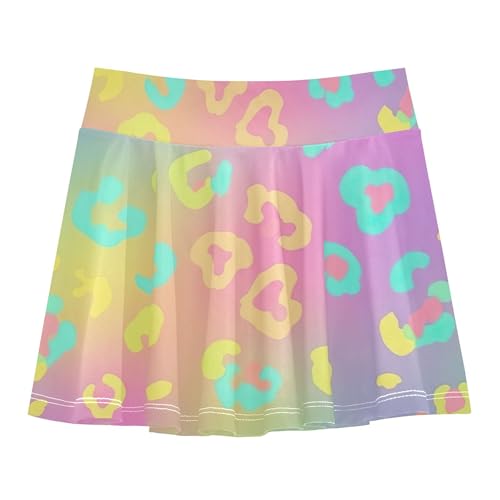 Joisal Cartoon Girls Skorts Athletic Shorts Tennis Skirts Toddler Teen Skirt Pastel Rainbow Gradients Neon 4t