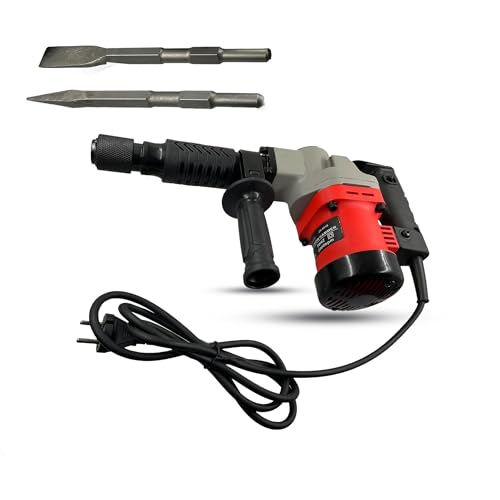 Image of Hillgrove HGCM536M8 17mm Demolition Chisel+Hammer Concrete Breaker Drill Machine with 2 Bits for Breaking Concrete Wall /Hammer Drill (17 mm Chuck Size, 1200 W)