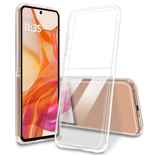 Liisooka Coque pour Motorola Razr 50 Ultra, Housse de Protection Antichoc, Anti-Jaunissemente, Anti-Rayures, Case Arrière Rigide en PC, Étui TPU Ultra-Mince,...