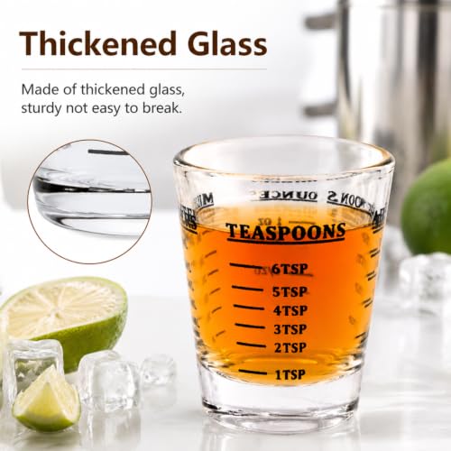 Vaso medidor de 1 onza con 4 escalas 6 medidas miniatura 7