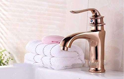 Robinet lavabo YRYRYW en cuivre mitigeur eau chaude et froide pour évier rétro de maison