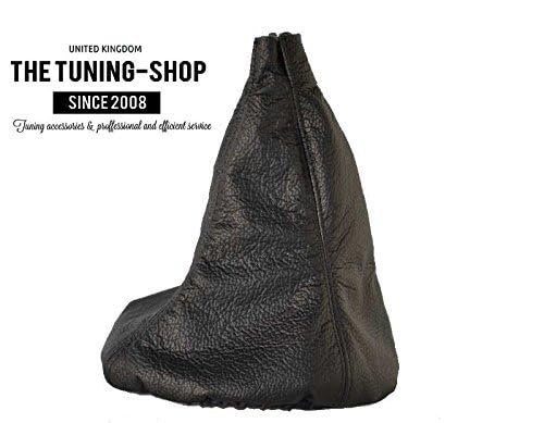 The Tuning-Shop Ltd for Saab 95 9-5 1997-2010 Manual Shift Boot Shift Boot Black Italian Leather with Black Stitch