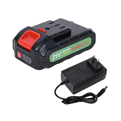 Image of 21v III Battery, 2.0 Ah Battery with Electric Quantity Display and Charger Cord Compatible for Mini Chainsaw