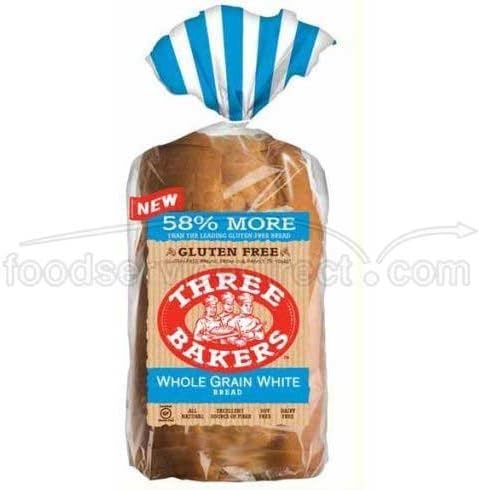 Three Bakers Whole Grain White Bread 19 Ounce (Pack of 6) - Pack Of 6