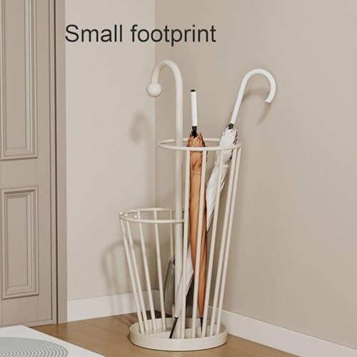 Porte-parapluies beige durable au design élégant épuré