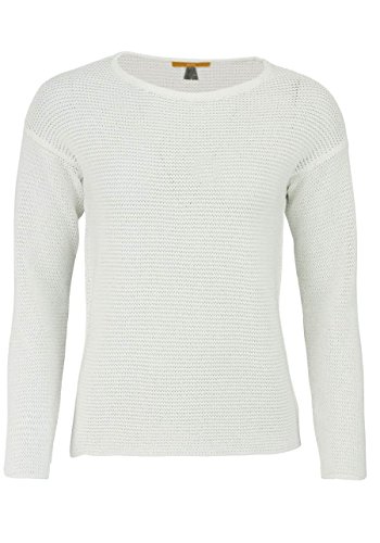 BOSS Orange Idya, Sweat-Shirt Femme, Blanc (White), Medium