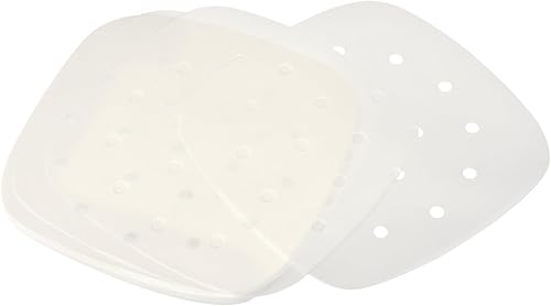 Miniatura 1 de uxcell 200pcs Air Fryer Parchment Paper, 7.5 Inch Square Air Fryer Liner, Non-Stick Steamer Liners for Oven, Microwave, Steaming Basket, White