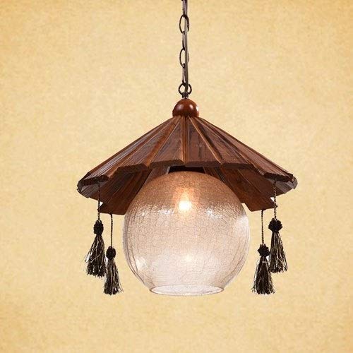 Lustre en bois massif rétro chic pour éclairage de chambre et salon