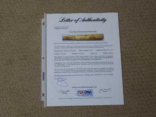 Pete Rose H&B Signed Game Bat Cincinnati Reds Big Red Machine Psa - Game Used Mlb Bats #TOP7