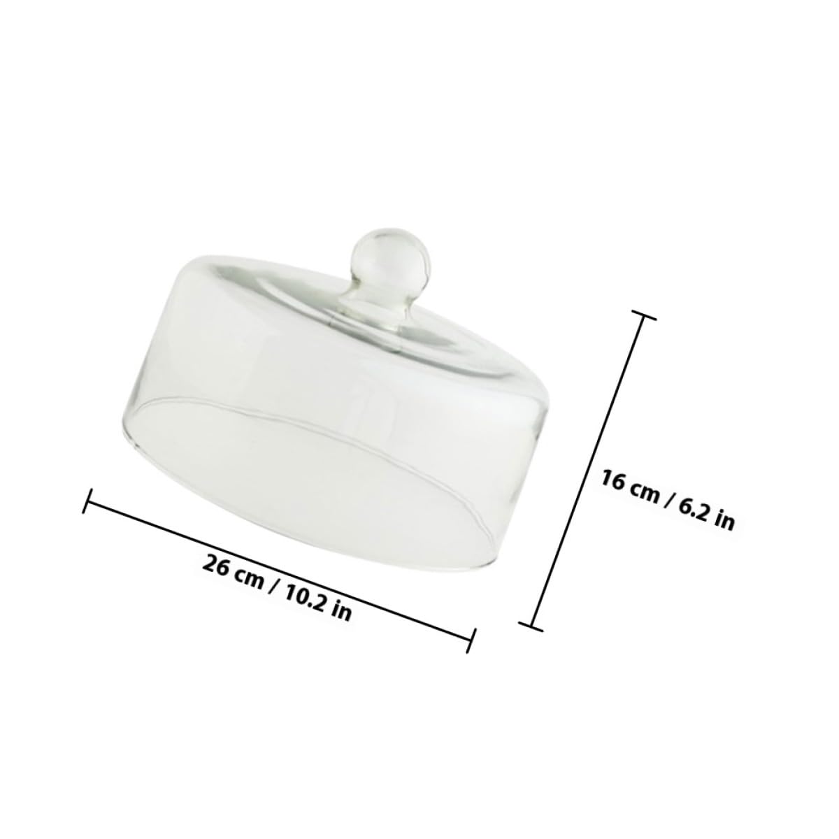 VOSAREA Cubierta de Vidrio para Pastel y Refrigerios, Transparente