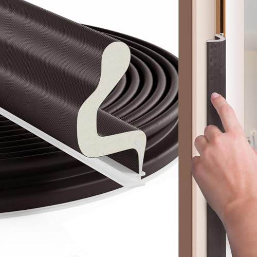 Guarnizione Porta 6M Guarnizione Finestra Guarnizione per Porta per l'isolamento Acustico a Prova di Umidità e la Prevenzione Delle collisioni (Marrone, 6M)