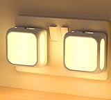 Wixzor Nachtlicht mit Bewegungsmelder, 2 Stück LED Nachtlicht Steckdose mit 3 Modi (EIN/AUTO/AUS)...