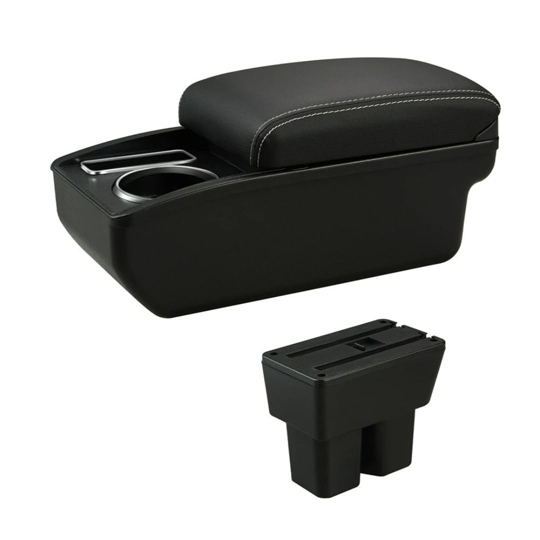 Toiumops Armrest for Suzuki Jimny 2019-2024, Car Armrest Box Center Console Store box(A3 White Line No USB)
