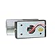 lighteu, 12V 2W A2 USB Decken- / Wandstrahler, Nickel-Finish, Nachttischlampe, Leseleuchte drehen und schwenken mit Touch-Schalter Dimmbares warmes weißes/blaues Licht für Yacht, Caravan, RV