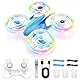Charmofun Mini Drohne für Kinder Spielzeug ab 6+ Jahre, Mini Drone Set mit 7 LED Lichteffekte, 3 Akkus, Indoor Outdoor RC Drohne mit Höhehalten, RC Flugzeug Geschenke für Jungen Mädchen Anfänger