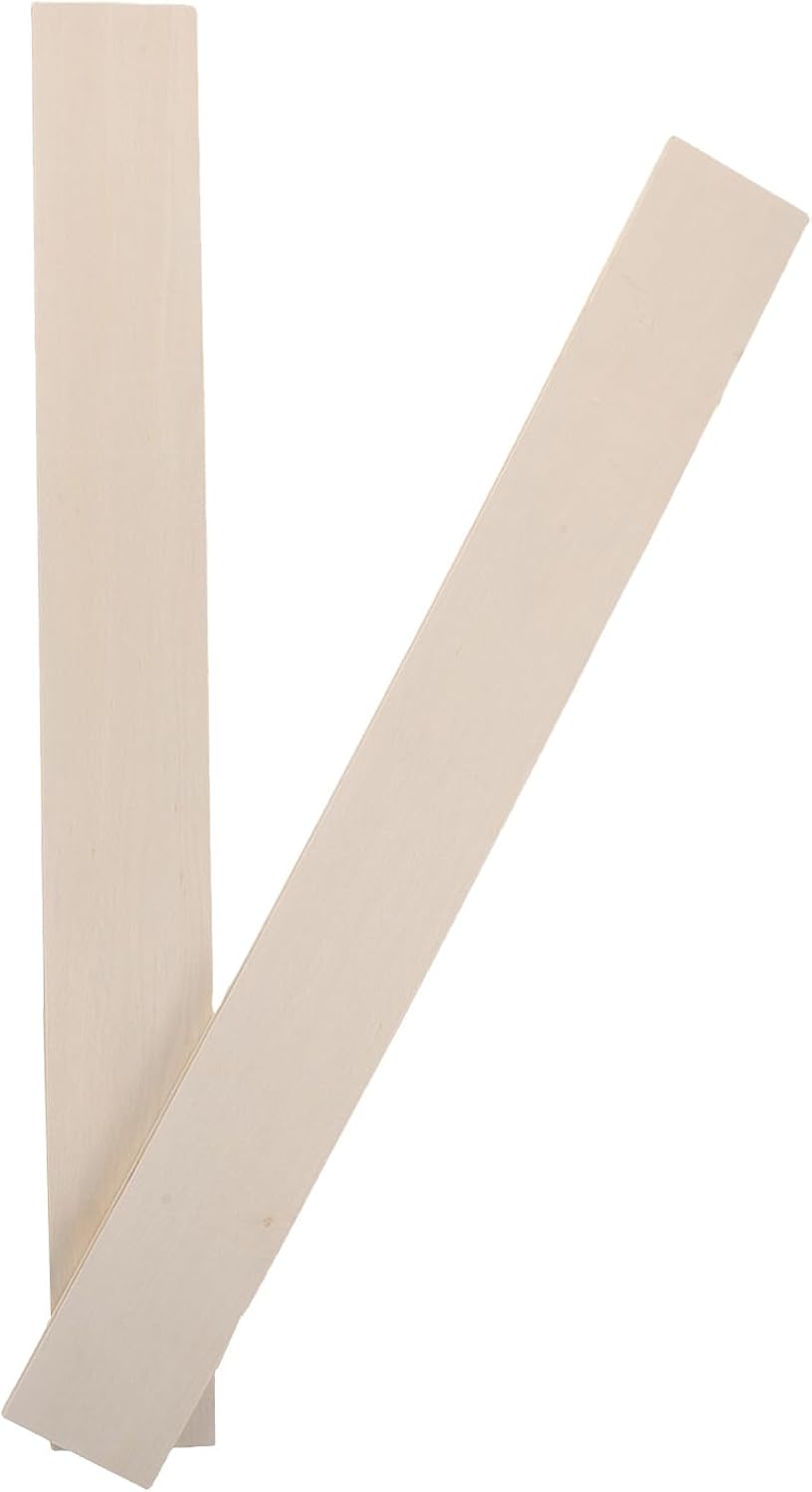 2pcs Wooden Bed Slats Replacement Kit | Queen Size Bed Slats for Mattress Support | Slightly Curved Design for Sofas Platform and Furniture Repair 18x2x0.3
