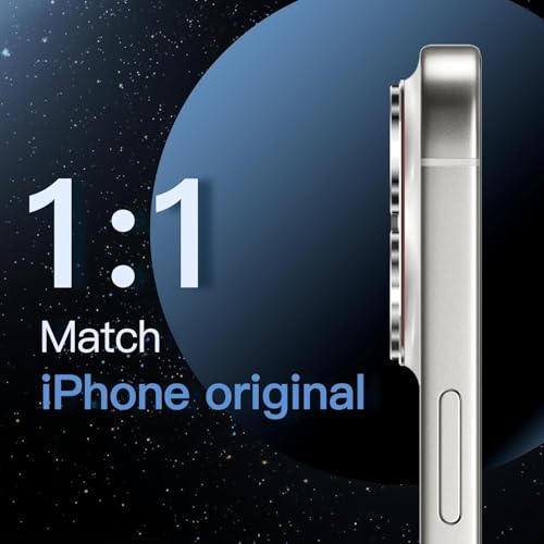 Image of Tempered Glass Camera Lens Protector for iPhone 16 Pro /iPhone 16 Pro Max - Alloy Metal Cover with Tempered Glass - Scratch Resistant, Easy Installation (Silver)
