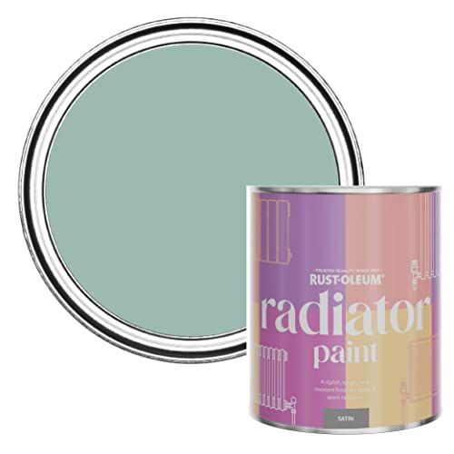 Rust-Oleum Blue Heat Resistant Radiator Paint in Satin Finish - Coastal Blue 750ml