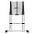 STEPTECH Telescoping Ladder 15.5 feet, Aluminum Telescopic Extension Ladder with Stabilizer Bar One Button Retractable Ladder Soft Close Collapsible Compact Ladders for RV 330 lbs Capacity