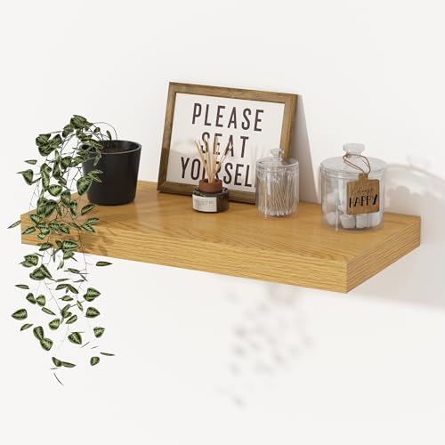 Feihorrm Extra Tiefes 29,5 cm Wandregal Holz, 40cm Wandboard Eiche, Schweberegal aus MDF Holz, Regal Wand für mehr Stauraum, Regalbrett für Küche, Wohnzimmer, Schlafzimmer, Badezimmer & Büro Feihorrm Extra Tiefes 29,5 cm Wandregal Holz, 40cm Wandboard Eiche, Schweberegal aus MDF Holz, Regal Wand für mehr Stauraum, Regalbrett für Küche, Wohnzimmer, Schlafzimmer, Badezimmer & Büro