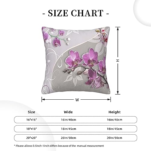 Housse de coussin velours rose orchidée au design raffiné
