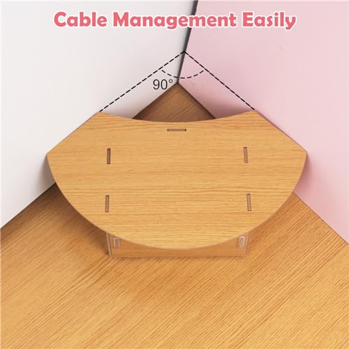 Support de moniteur d'angle pour corriger la posture et ranger le bureau avec tiroir - 4