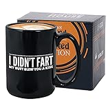 Lustige sarkastische Kaffeetasse – Don't Play The Victim To Circumstances You Created – lustiger einzigartiger Witz Komödie Sarcasm Humor Creative Satire Laugh (I Didn't Fart (schwarz), 425 ml