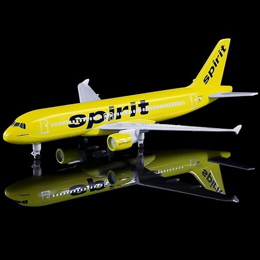 Image of American Spirit A320 Aircraft Model | 1:300 Scale | Die-Cast Alloy Airplane Model | Premium Collectible Display Plane for Aviation Enthusiasts | Multicolor