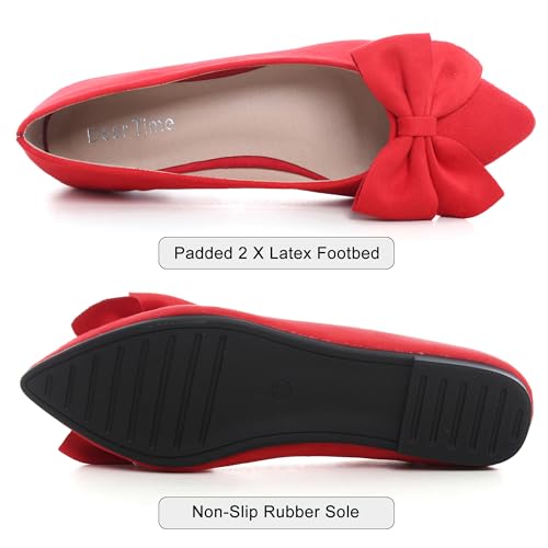 Image of Dear Time Women's Ballet Flats Dress Ballet Shoes Slip on for Office Work Comfortable Shoes
