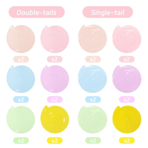 Image of 24 PCS Pastel Macarons Hanging Swirl,Sparkle Ceiling Hanging Decorations, Plastic Streamer Party Decorations with Double-Swirls and Single-Swirls for Birthday, Spring, Bridal, Gender Reveal, Wedding