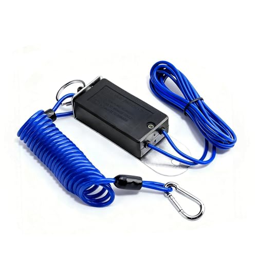 Ainikskirt Trailer Breakaway Switch Trailer Emergency Electric Break Switch 12V 4FT Trailer Breakaway Coiled Cable Including Electric Brake for RV/Camper Towing Trailer(Break Switch 4ft)