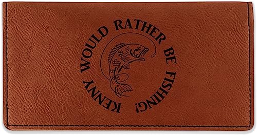 RNK Shops Personalized Fish Leatherette Checkbook Holder - Double Sided