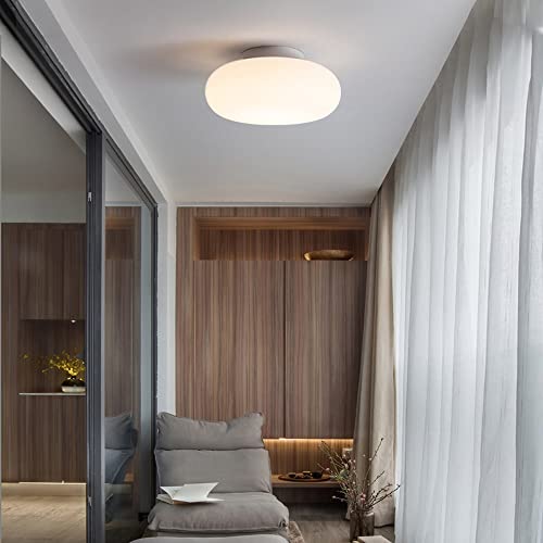 Lustre de plafond de salon LED blanc 26cm à intensité variable