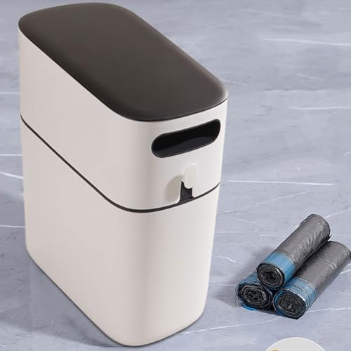 Cubo fino antiolores papelera estrecha para eliminar malos olores en cocina 3