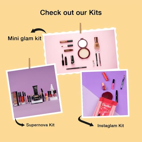 Image of Dazller Grand Glam Kit - Medium Skintone, All-in-One Makeup Set with Primer, Liquid Foundation, Kajal, Mascara, Eyeshadow & More, Long-Stay, Lightweight, Water-Resistant, Suitable for All Skin Types, 99.85g