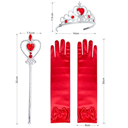 Sunny Fashion Flower Girls Dress Off-White Princess Crown Dress Up Party4