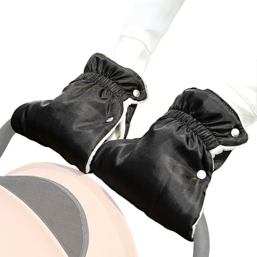 Stibtmr Manoplas para Cochecito, Guantes de Invierno Impermeables para Cochecito, Protector de Manos Ajustable para Padres Cuidadores Niñeras Paseos Diarios Parque Exteriores Compras