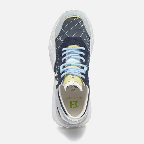 Image of The NSJ600 is a Sneaker with a Very Graphic Design, Made of Leather, Premium Suede and Nylon its Vintage Sporty Finish fit Every Outfit.