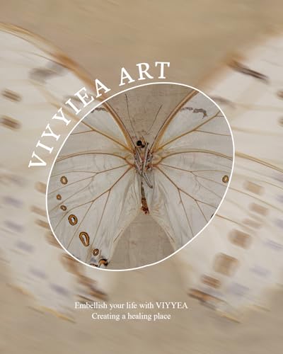 Image of VIYYIEA Vintage Gold Framed Wall Art for Living Room,【Morpho polyphemus】-(16L x 12W)