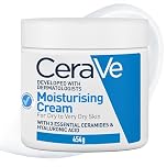 CeraVe Moisturising Cream, Face & Body, with 3 Essential Ceramides & Hyaluronic Acid for Dry to Very Dry Skin, Developed with Dermatologists, Fragrance-Free, 454g/16oz