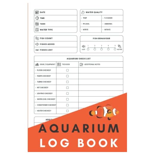 Aquarium Log Book , Saltwater & Freshwater Aquarium Notebook: Home Fish Tank Log To Track and Record your Aquarium Maintenance Care (Water ,Fishes ... Use & Can be used for one tank or several