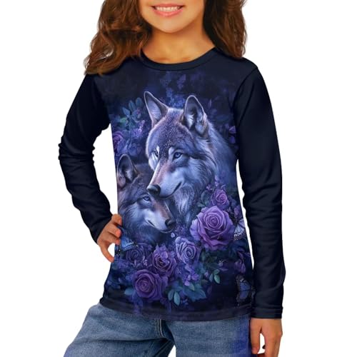 Image of Uourmeti Teens Girls Long Sleeve T Shirts Fall Outfits Boys Active Sportswear Running Tops