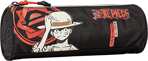 COMIX Astuccio Scuola - Rotondo - One Piece Anime, Nero