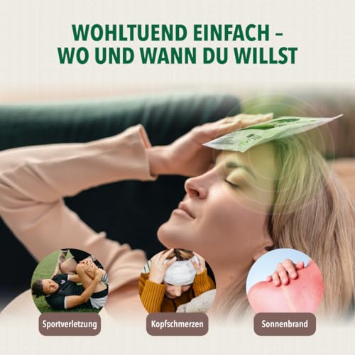 IEA Green Sofort Kältekompresse, 10 Stück, Coolpack Einweg, Eispacks zum knicken, Einmal-Kühlpacks für Prellungen, Insektenstiche und andere Verletzungen, Einfach verwendbare Kühlpads