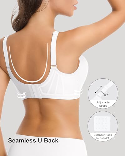 Aubrasen Jelly Wireless Push Up Bra 53 Vents Breathable Seamless Support for Women All Day Comfort Skin-Friendly Fabric — view 4