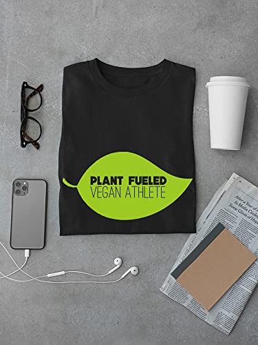 Camiseta masculina preta Plant Fueled Vegan Athlete Leaf, Black, G