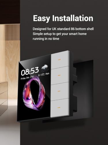 Interruptor Zigbee táctil FACAIIO de 8 vías para domótica de cortinas y luces blancas 2